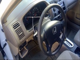 2001 HONDA CIVIC, WHITE, EX, 1.7L, VTEC, AT.  A25055